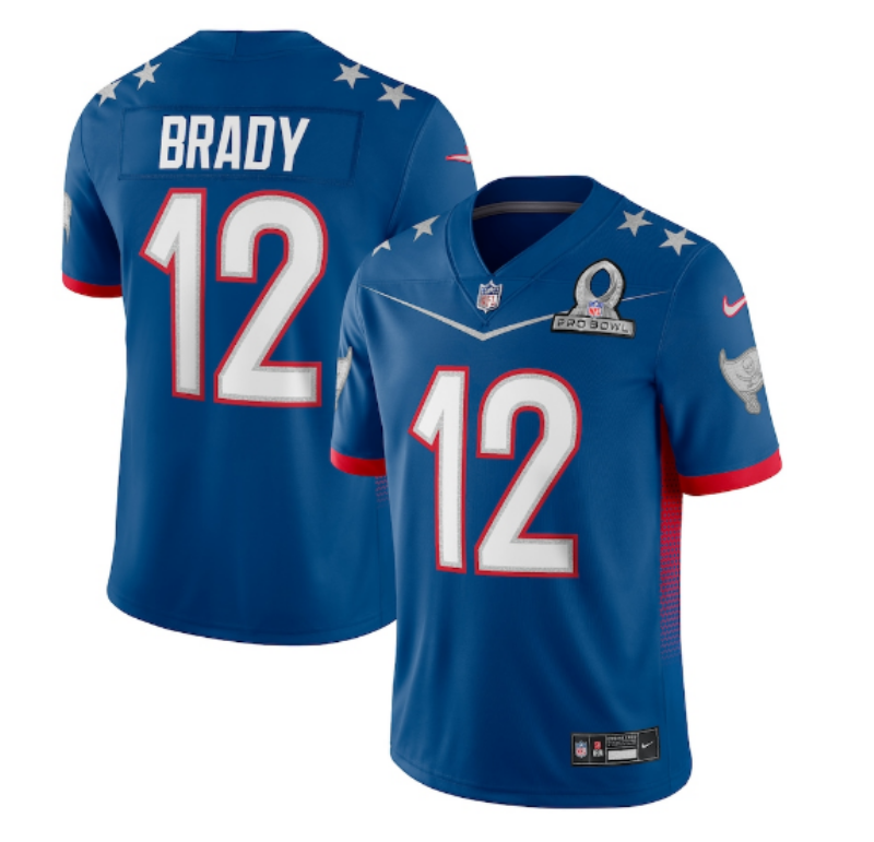 2022 Men New England Patriots #12 Tom Brady Nike blue Pro bowl Limited NFL Jersey->los angeles chargers->NFL Jersey